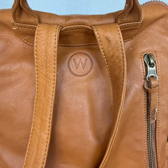 Wanderers Travel Co. THE NOOSA BACKPACK in tan - leather - purse - 13 x 12 - Picture 9 of 11